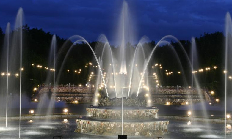 Versailles gardens by night